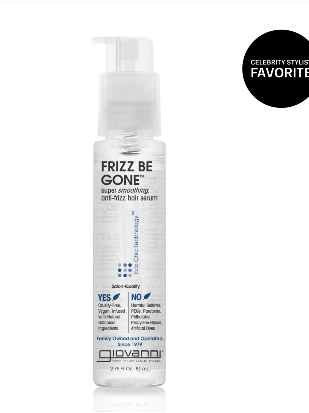 FRIZZ BE GONE™ SUPER-SMOOTHING, ANTI -FRIZZ HAIR SERUM